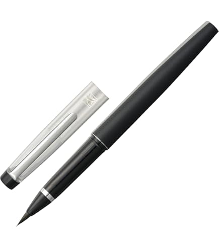 Amazon | 呉竹 筆ペン 万年毛筆 黒軸 DT140-13C | 筆ペン